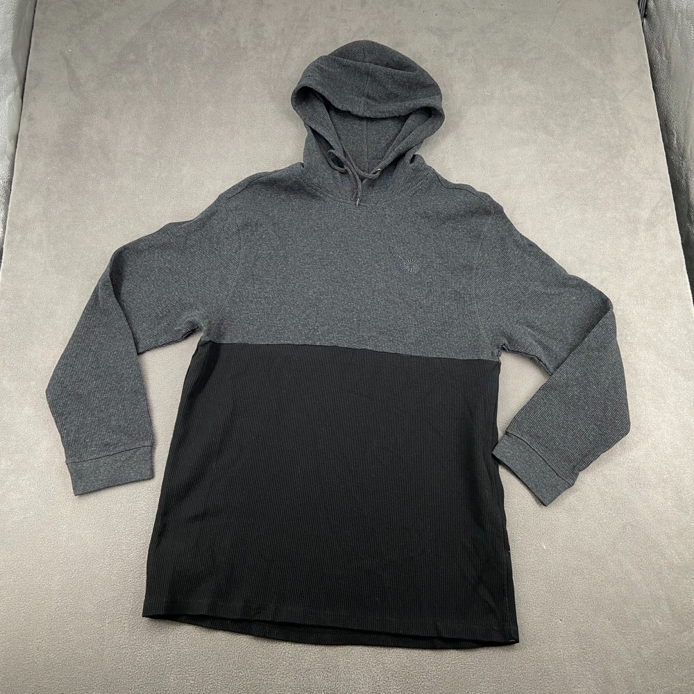 Akademiks Hoodie Mens 4XL‎ Gray Black Colorblock Cotton Knit Embroidered Logo